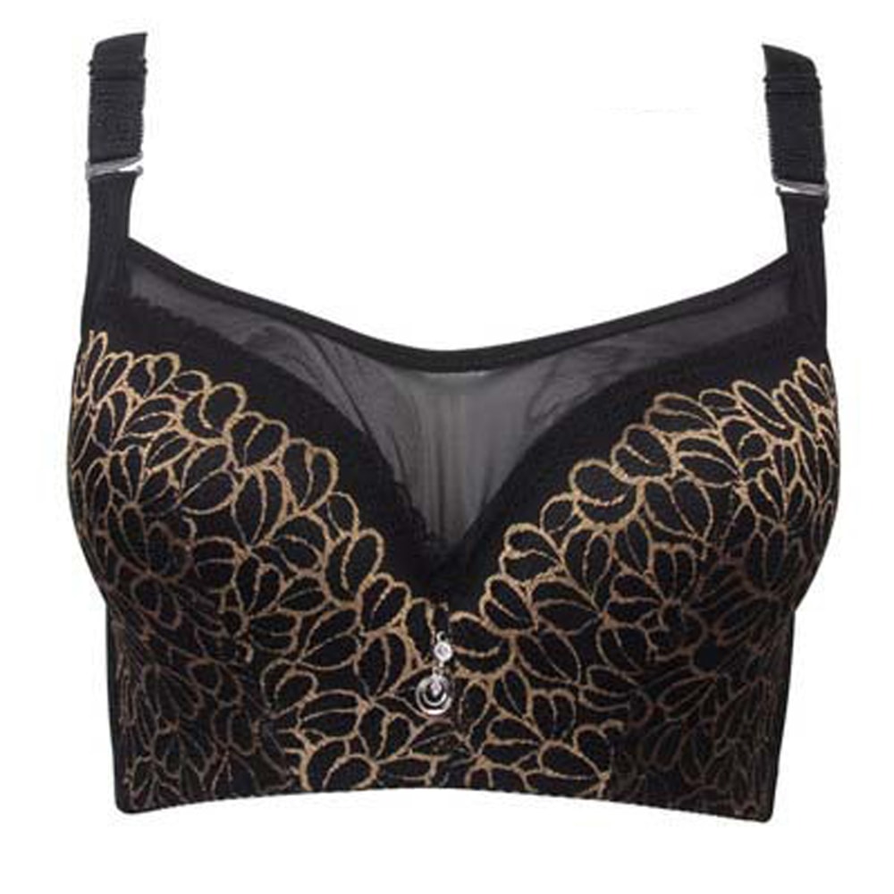 Elegant Push Up Bra For Women Lace Mesh Plus Size Lingerie 6