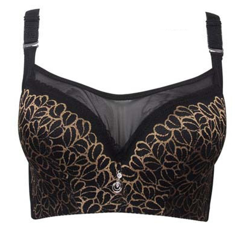Elegant Push Up Bra For Women Lace Mesh Plus Size Lingerie 9