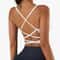 Womens Cross Strap Yoga Sports Bra Medium Support Activewear 0
