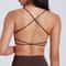 Womens Quick Dry Cross Back Sports Bra for Yoga Running & Fitness