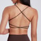 Womens Quick Dry Cross Back Sports Bra for Yoga Running & Fitness