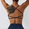 Womens Quick Dry Cross Back Sports Bra for Yoga Running & Fitness