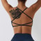 Womens Quick Dry Cross Back Sports Bra for Yoga Running & Fitness