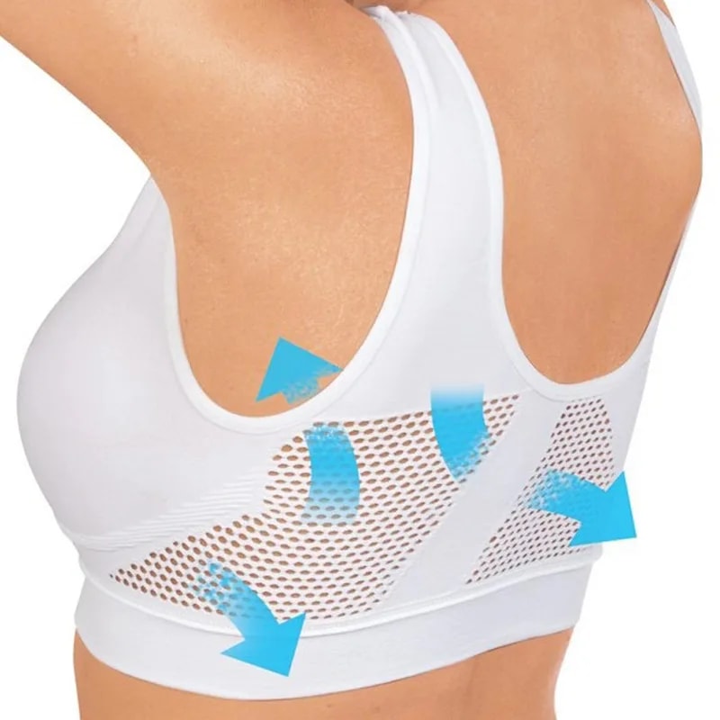 Womens Breathable Sports Bra Top Shockproof SweatAbsorbent Fitness Vest 0