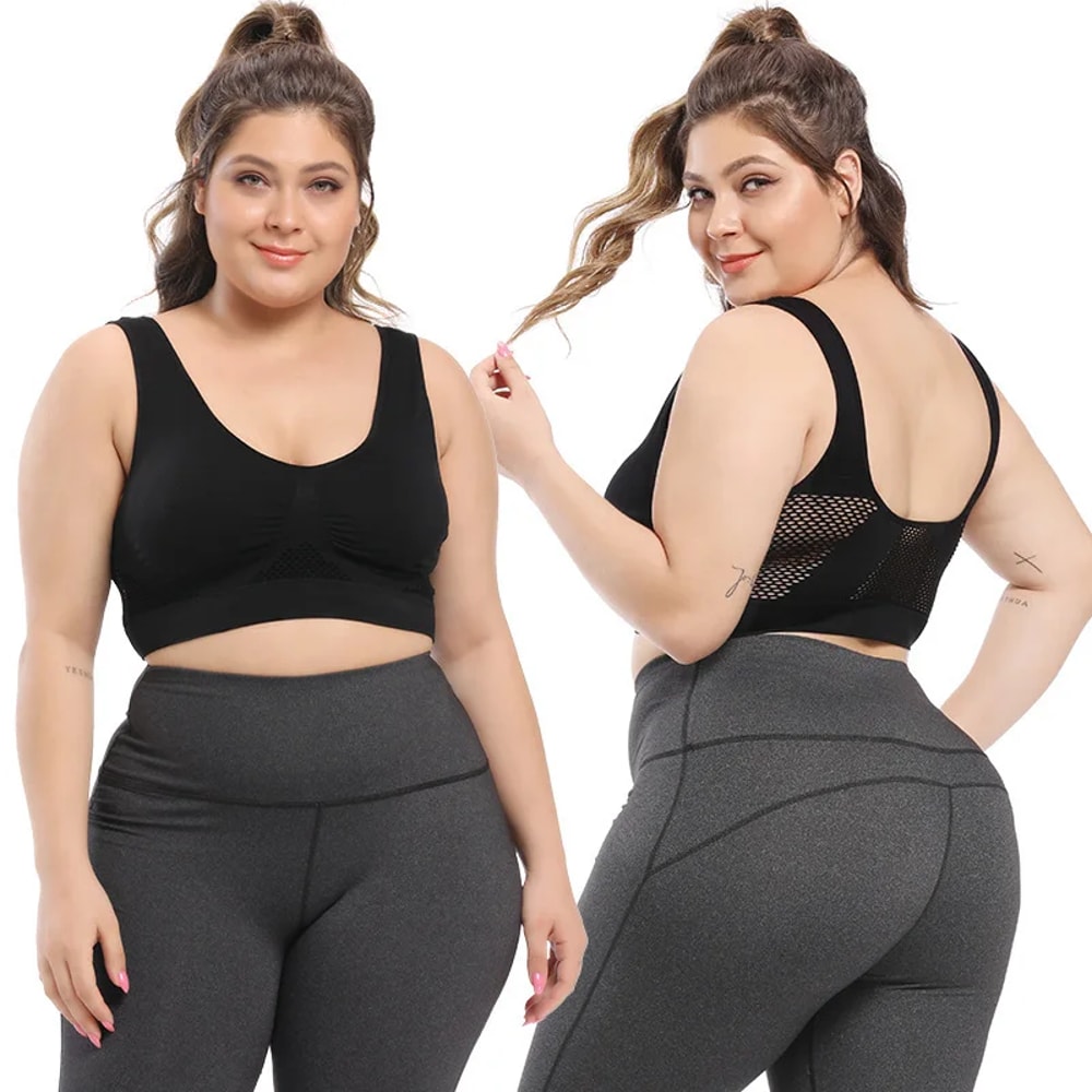 Womens Breathable Sports Bra Top Shockproof SweatAbsorbent Fitness Vest 1