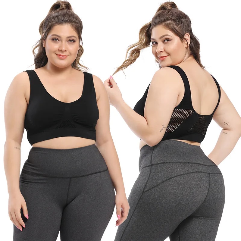 Womens Breathable Sports Bra Top Shockproof SweatAbsorbent Fitness Vest 1