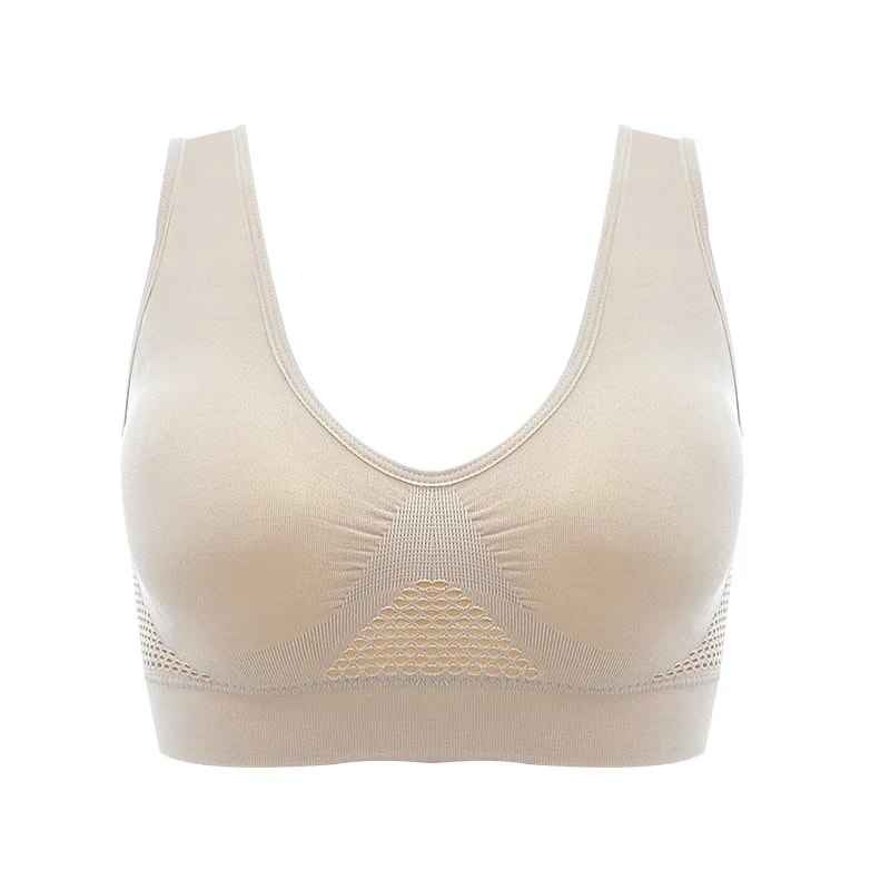 Womens Breathable Sports Bra Top Shockproof SweatAbsorbent Fitness Vest 2