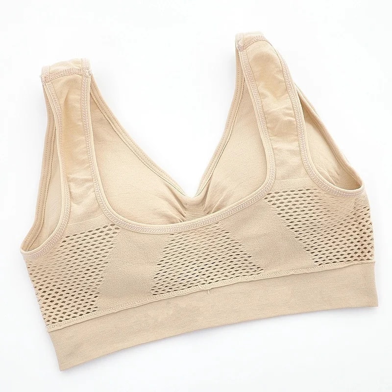 Womens Breathable Sports Bra Top Shockproof SweatAbsorbent Fitness Vest 3