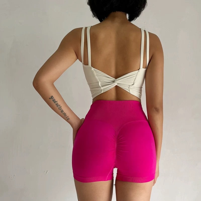 Premium Womens Yoga Sports Bra with Shock Absorbing Support and Beautiful Back Design