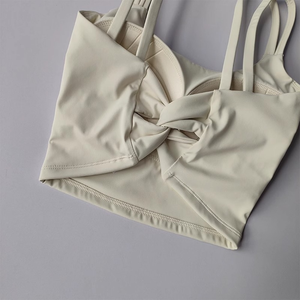 Premium Womens Yoga Sports Bra with Shock Absorbing Support and Beautiful Back Design