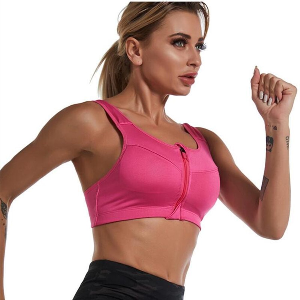 Premium Support Sports Bra Fitness Crop Top For Women Breathable Push Up Gym Top 1