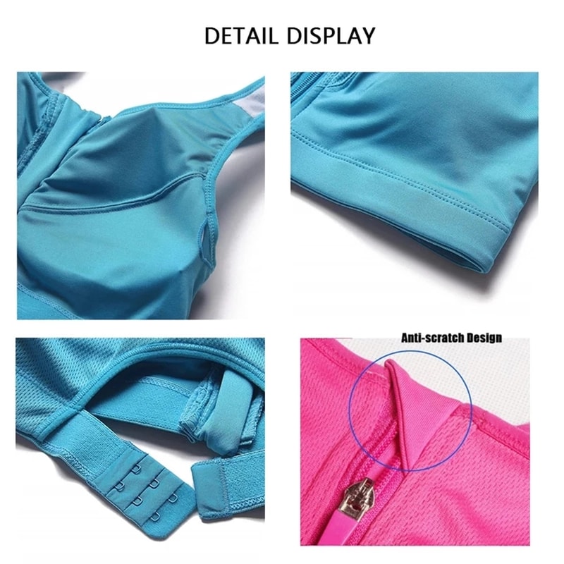Premium Support Sports Bra Fitness Crop Top For Women Breathable Push Up Gym Top 4