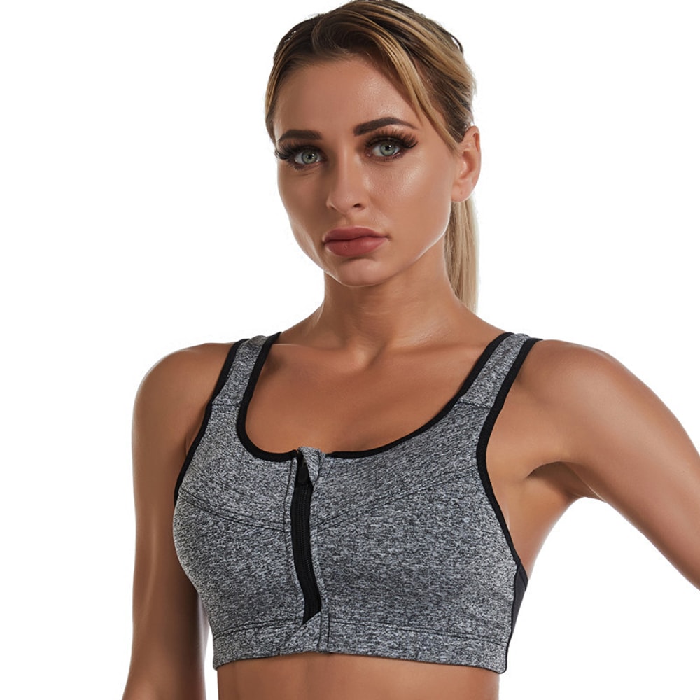 Premium Support Sports Bra Fitness Crop Top For Women Breathable Push Up Gym Top 7