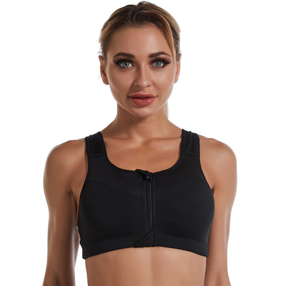 Premium Support Sports Bra Fitness Crop Top For Women Breathable Push Up Gym Top 11