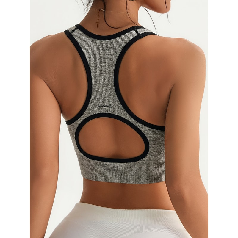 Premium Seamless Sports Bra Set – Racerback Yoga Crop Top for Women
