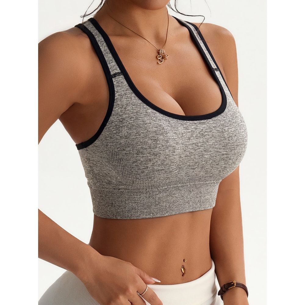 Premium Seamless Sports Bra Set – Racerback Yoga Crop Top for Women