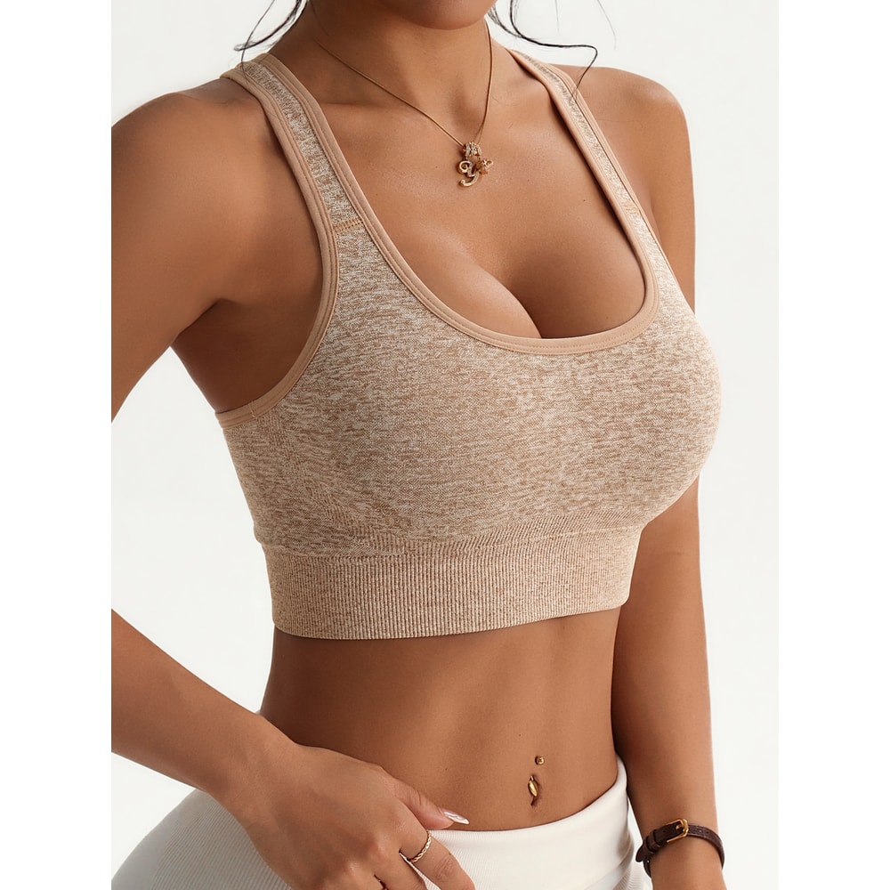 Premium Seamless Sports Bra Set – Racerback Yoga Crop Top for Women