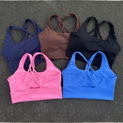 high support cross back workout bra for women high impact sports bra