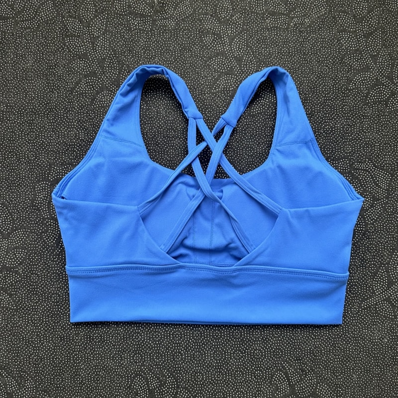 High Support Cross Back Workout Bra for Women High Impact Sports Bra