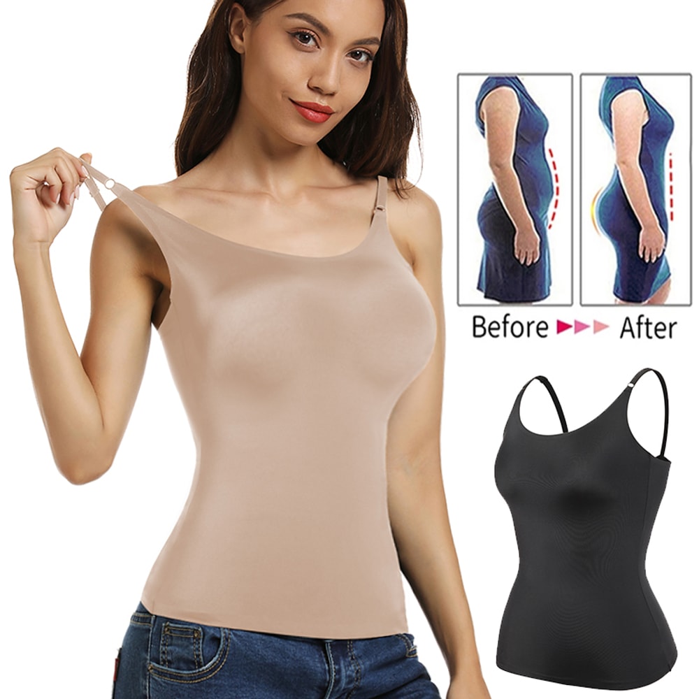 Womens Plus Size Tummy Control Shapewear Camisole Smooth Body Shaper