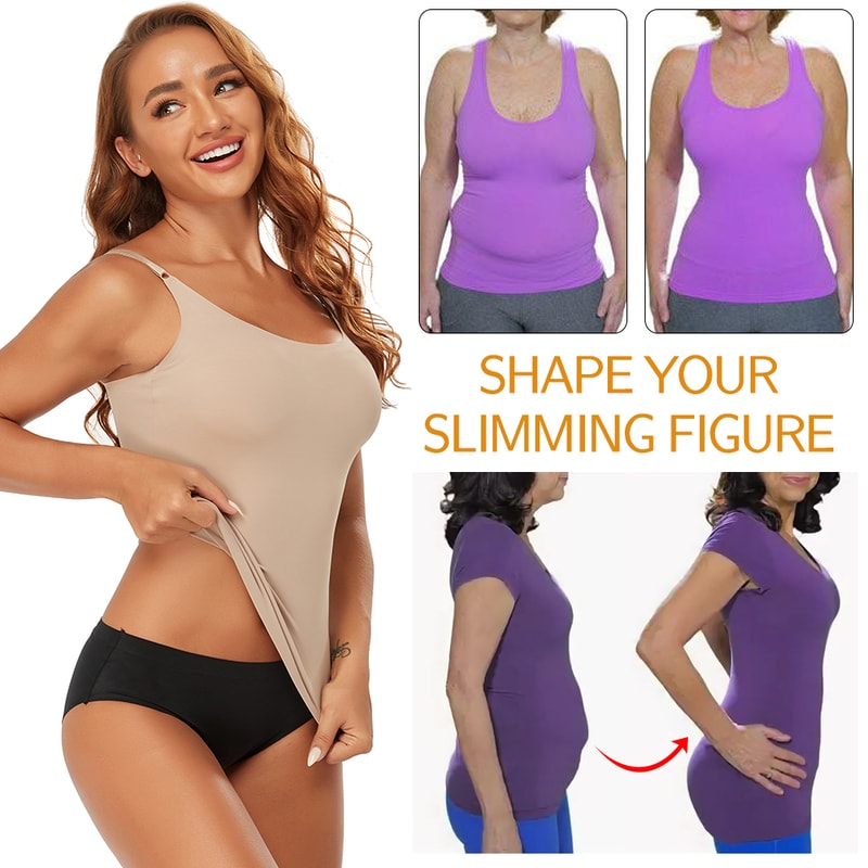 Womens Plus Size Tummy Control Shapewear Camisole Smooth Body Shaper