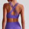 High Support Womens Sports Bra with Cross Straps and Padded Comfort
