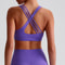 High Support Womens Sports Bra with Cross Straps and Padded Comfort