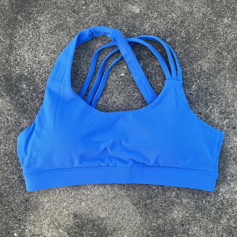 High Support Womens Sports Bra with Cross Straps and Padded Comfort