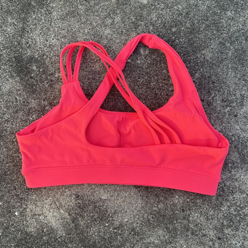 High Support Womens Sports Bra with Cross Straps and Padded Comfort