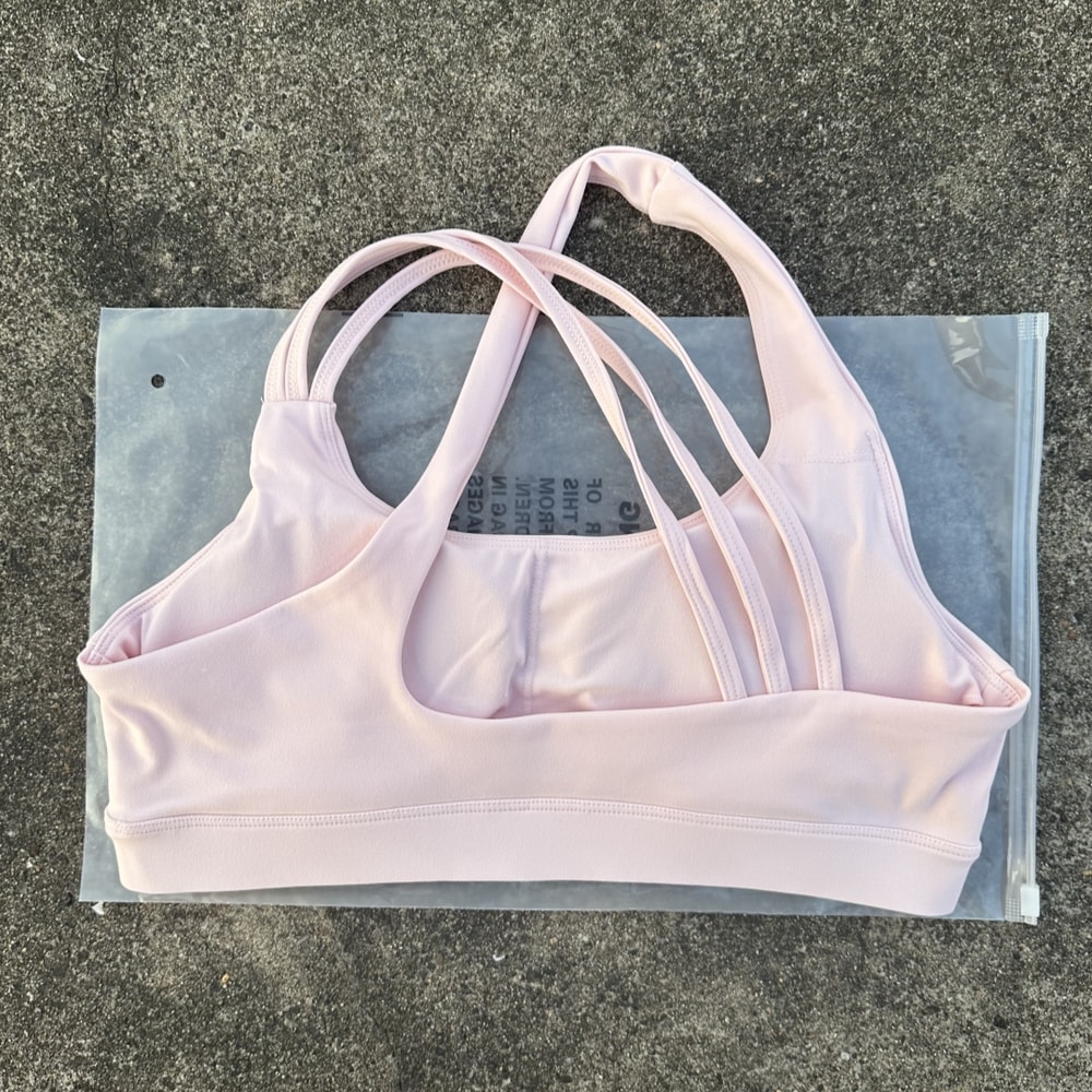 High Support Womens Sports Bra with Cross Straps and Padded Comfort