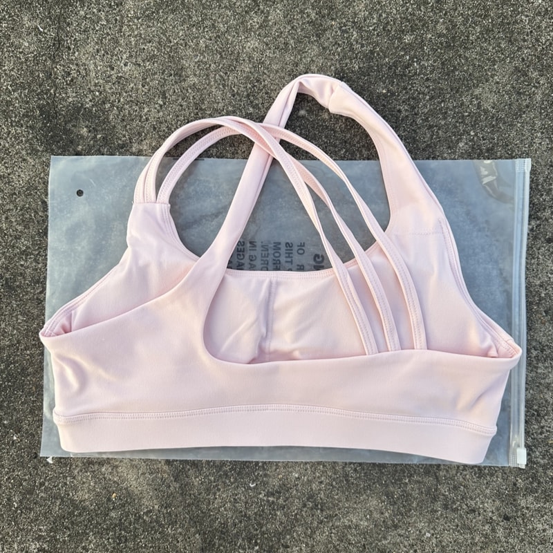 High Support Womens Sports Bra with Cross Straps and Padded Comfort