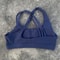 High Support Womens Sports Bra with Cross Straps and Padded Comfort