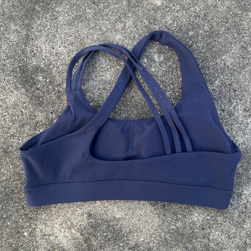 High Support Womens Sports Bra with Cross Straps and Padded Comfort