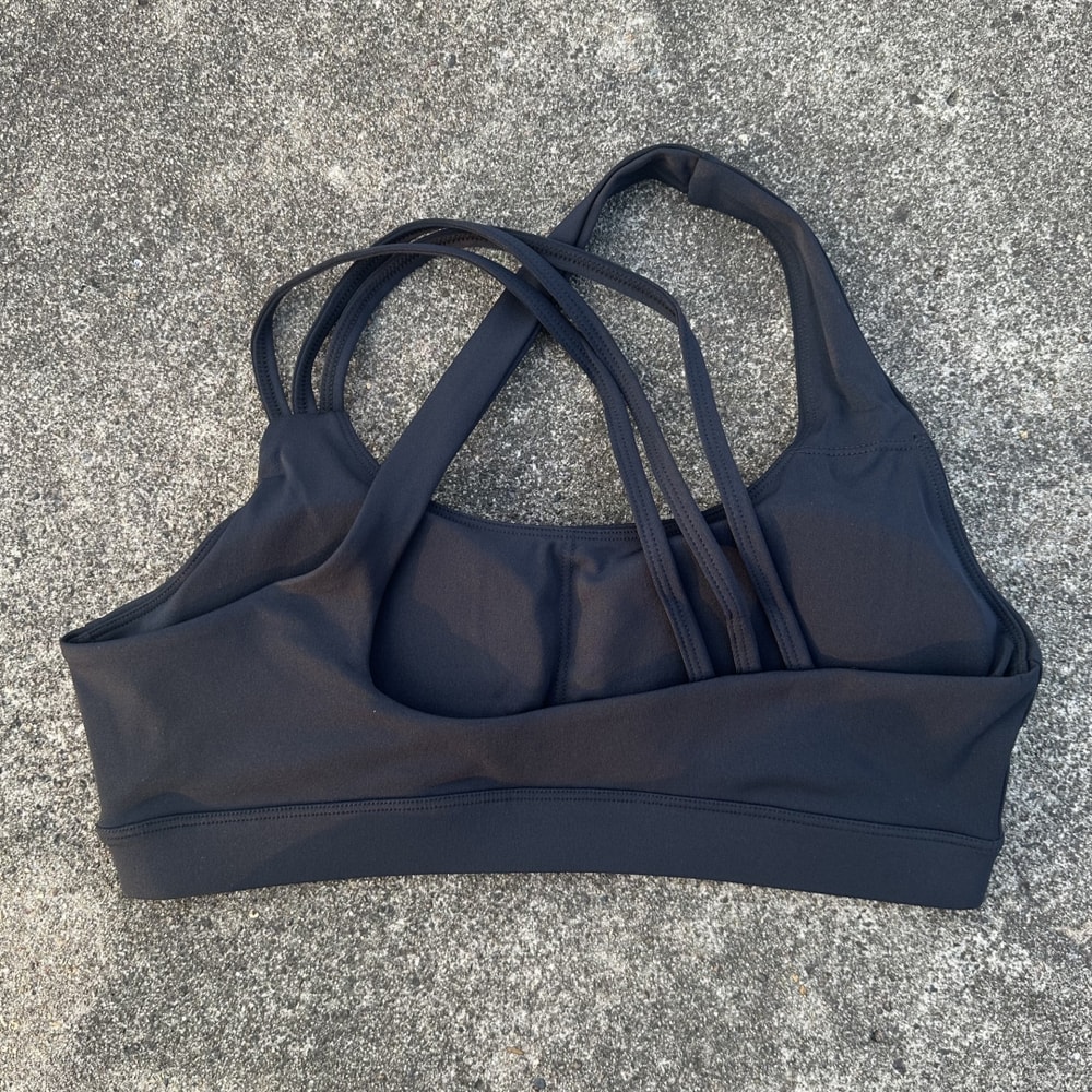High Support Womens Sports Bra with Cross Straps and Padded Comfort