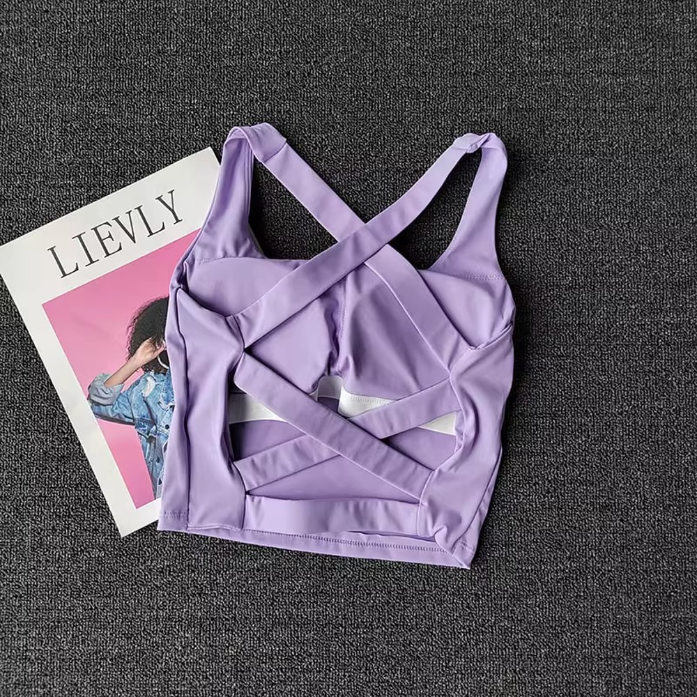 Womens Breathable Push Up Sports Bra Top – Supportive Push Up Yoga Bra for Gym Running & Fitness