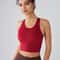 Zip Front Push Up Sports Bra with Built In Padding Shockproof Support for Yoga & Running