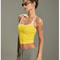 Womens Color Block Backless Yoga Tank Top With Built In Support 4