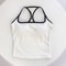 Womens Color Block Backless Yoga Tank Top With Built In Support 8