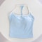 Womens Color Block Backless Yoga Tank Top With Built In Support 10