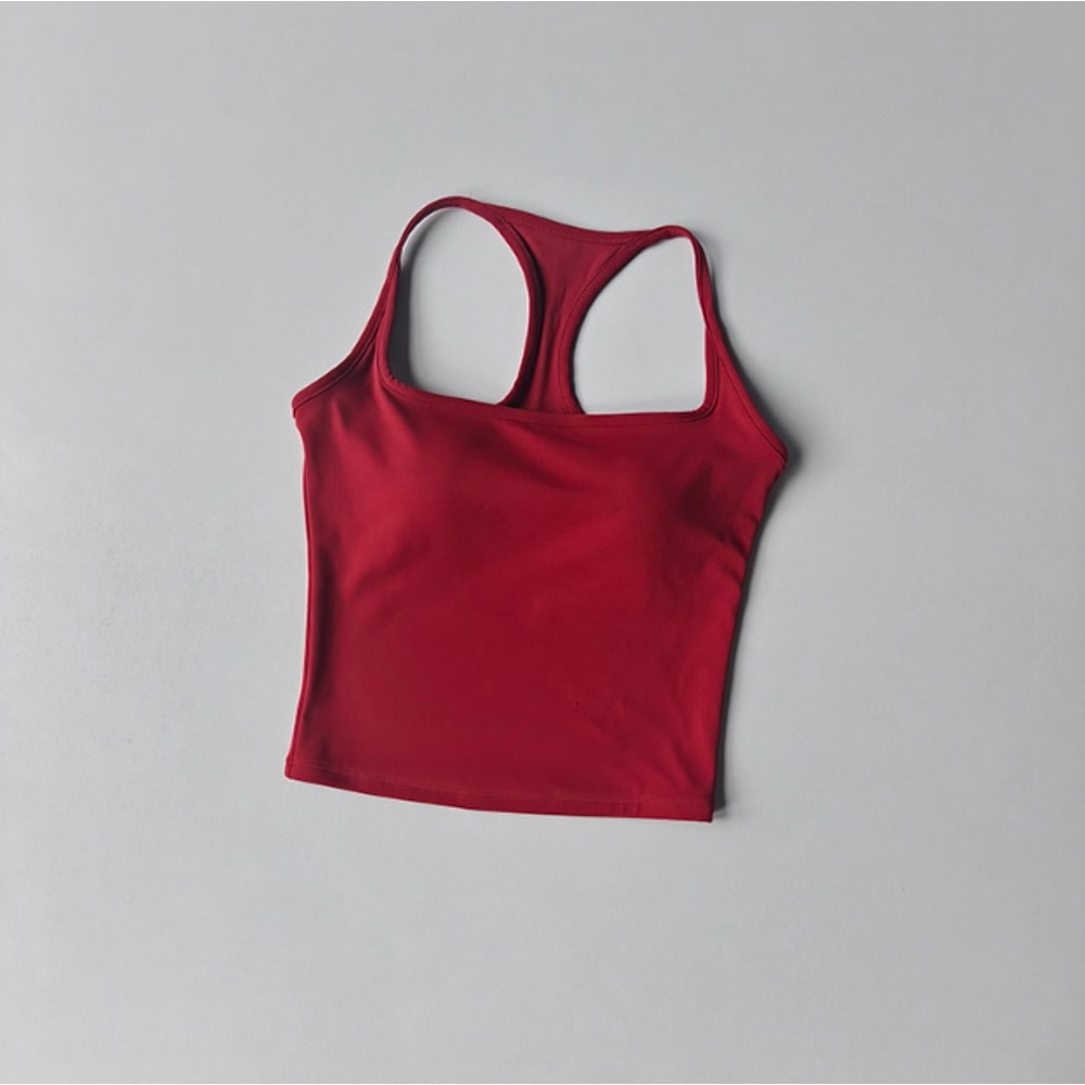 Women's Racerback Sports Bra, Shockproof Yoga Top with Naked Feel, Color Block Workout Bralette for Pilates & Gym
