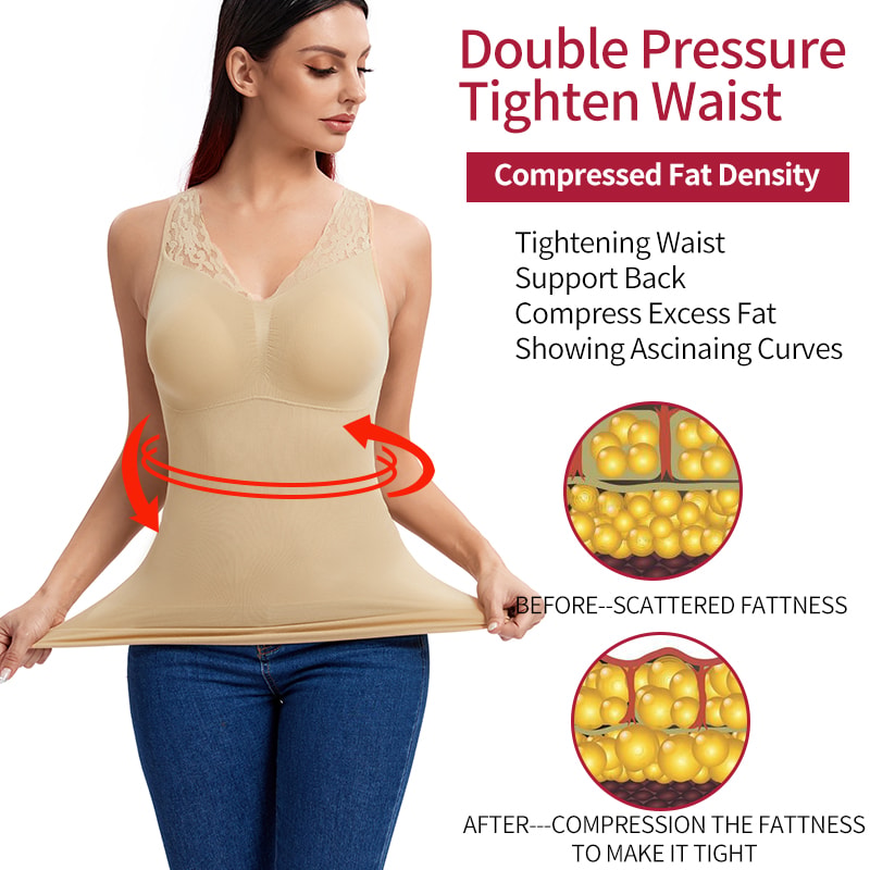 Womens Shapewear Tank Top With BuiltIn Bra Tummy Control Slim Waist 1