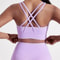 Womens Padded Cross Back Sports Bra Comfortable Support Fit For Yoga Gym Active Training 16