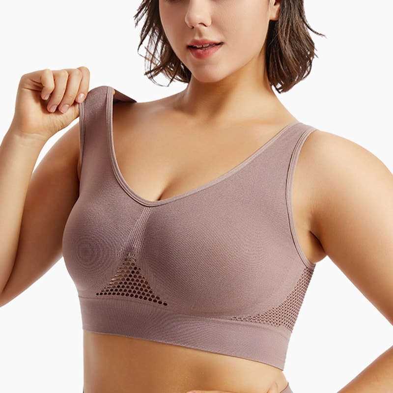 Womens Seamless Sports Wireless Push Up Bra Crop Top For Everyday Comfort 1