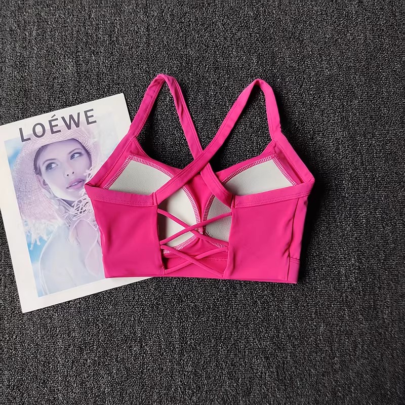 High Support Women's Crisscross Racerback Sports Bra for Yoga & Fitness