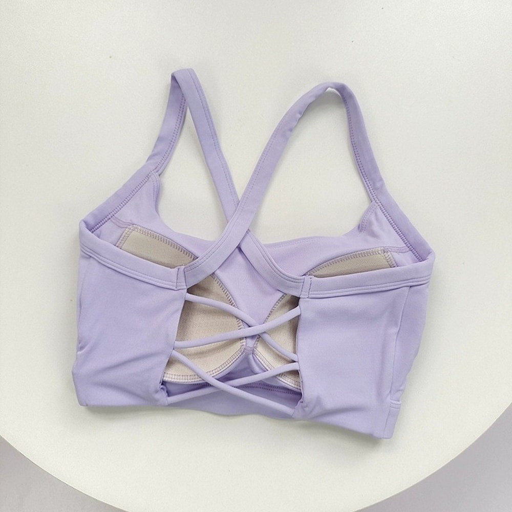 High Support Women's Crisscross Racerback Sports Bra for Yoga & Fitness