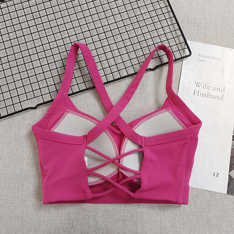 High Support Women's Crisscross Racerback Sports Bra for Yoga & Fitness