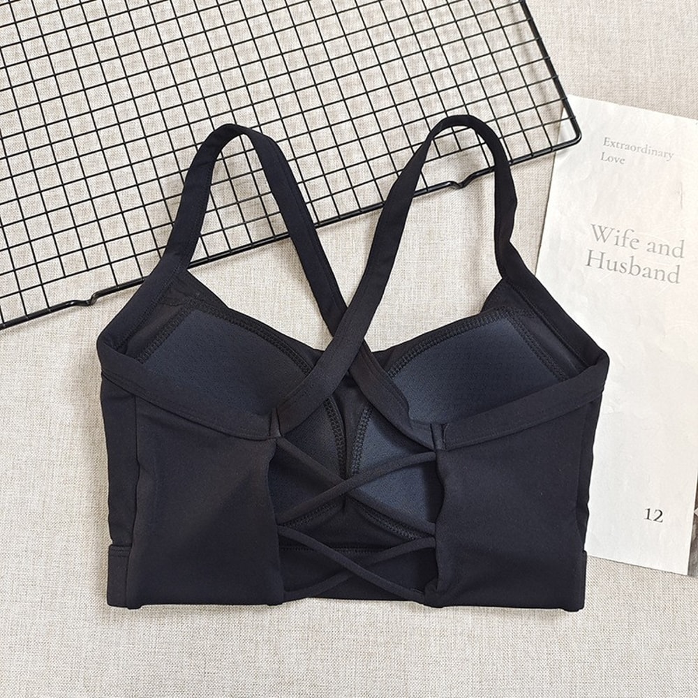 High Support Women's Crisscross Racerback Sports Bra for Yoga & Fitness
