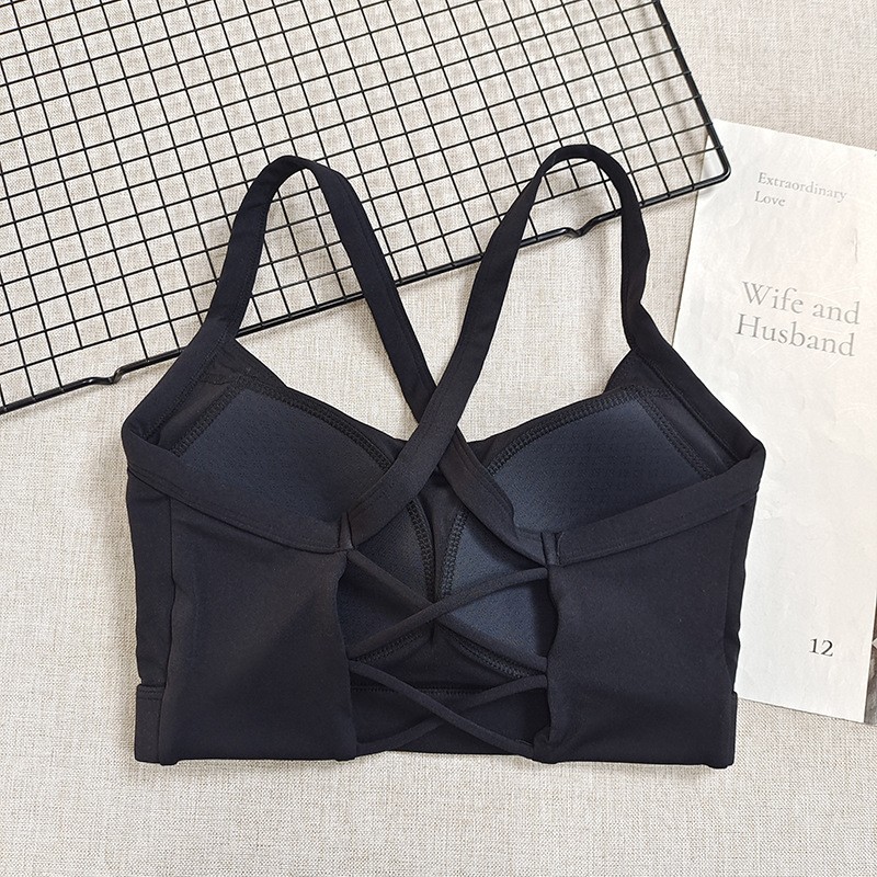 High Support Women's Crisscross Racerback Sports Bra for Yoga & Fitness