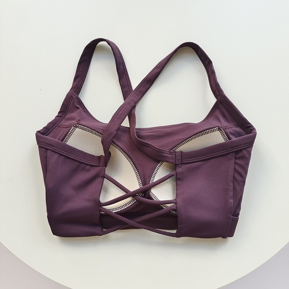 High Support Women's Crisscross Racerback Sports Bra for Yoga & Fitness