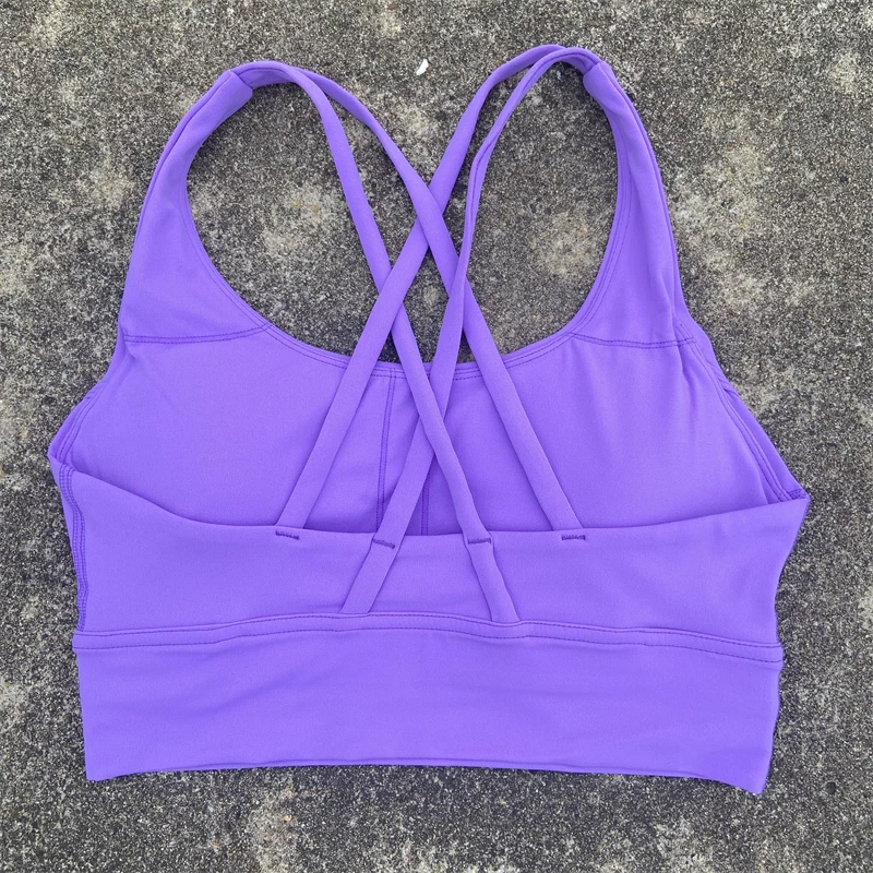 High Support Womens Gym & Yoga Sports Bra with Cross Back Straps